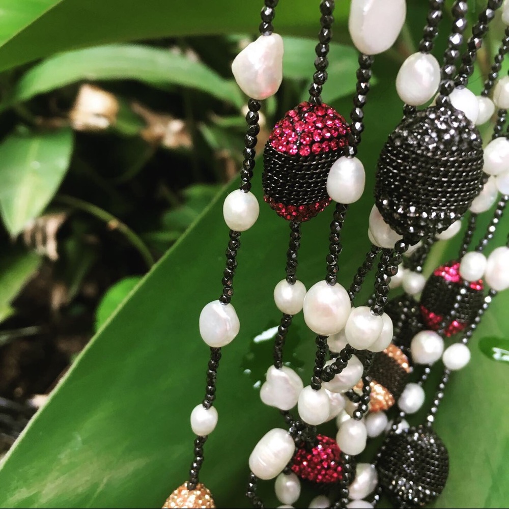 Pearl & crystal necklaces